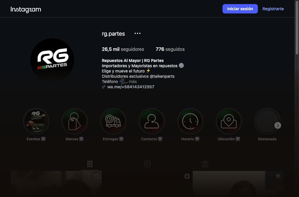 RG Partes — Gestión de redes sociales